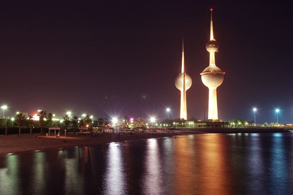 Kuwait Towers At Night
