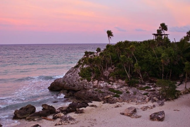 Sunset at Piedra Escondida in Mexico's Riviera Maya