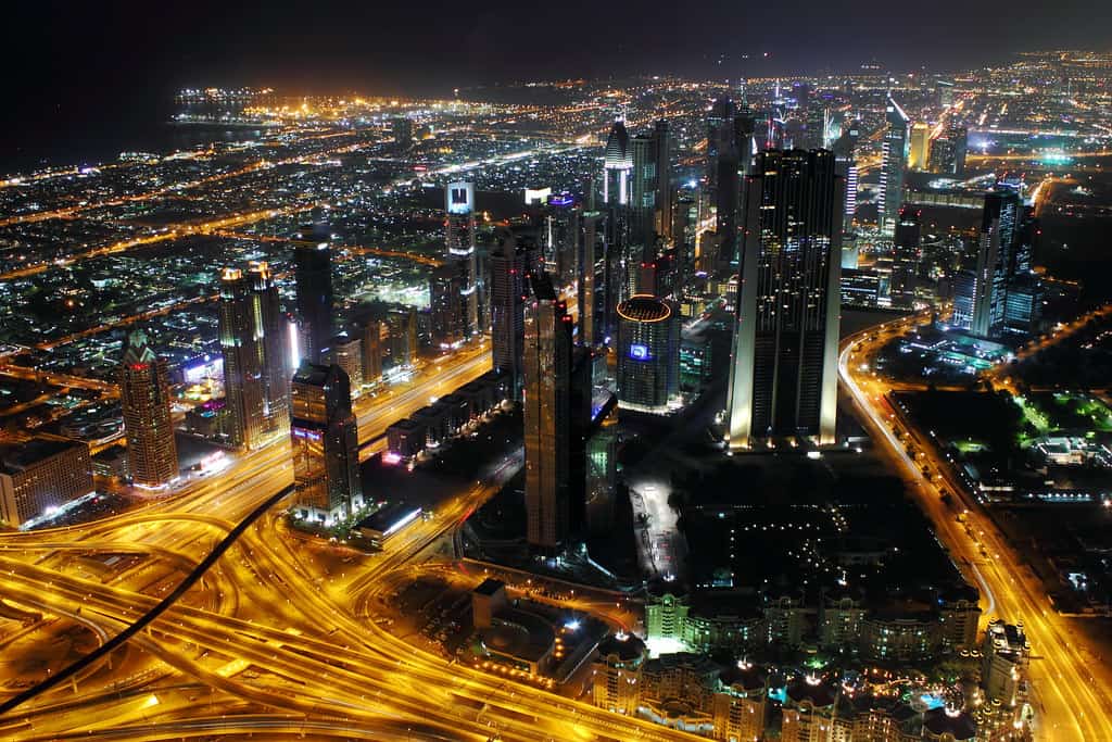 Dubai by Night from the Burj Khalifa