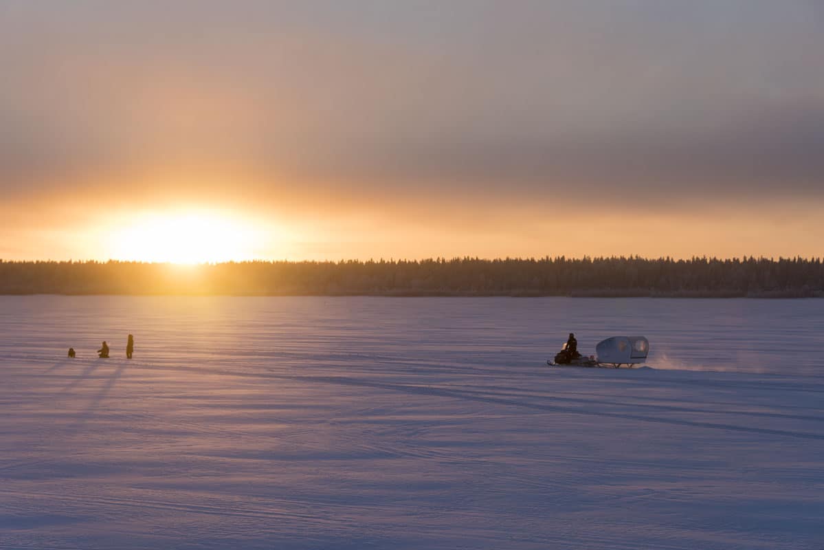 Arctic sunset in Finnish Lapland