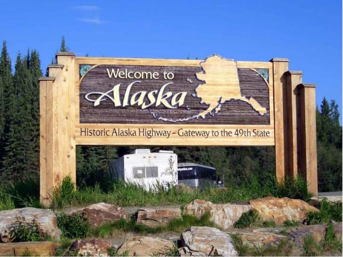 Alaska Highway -Crowded with Tourist Shops