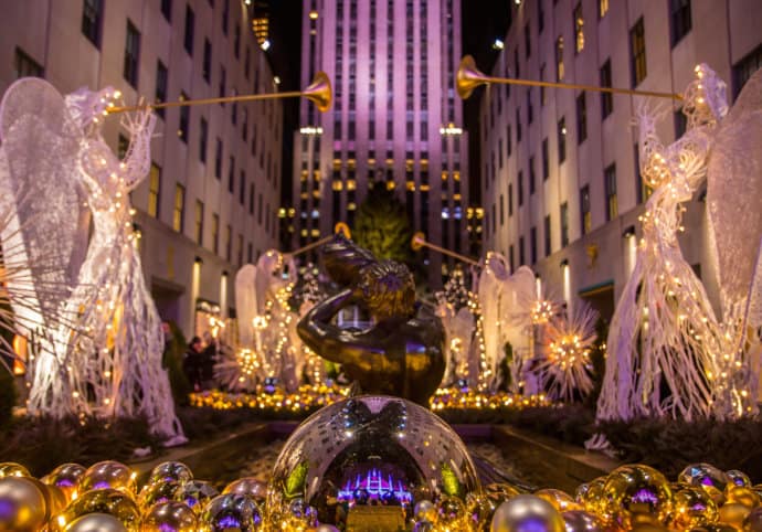 NYC Christmas: Free Walking Tour: Rockefeller Center Angels - Best Places to Spend Christmas in the USA