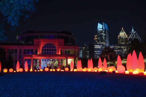 Atlanta Botanical Gardens Christmas Orchestral Orbs Orange