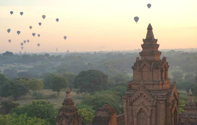 Bagan Myanmar -disrespectful tourists destroy pagodas