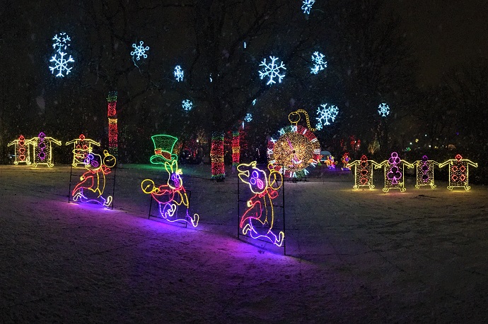 Chicago Zoo Lights - best family Christmas vacations
