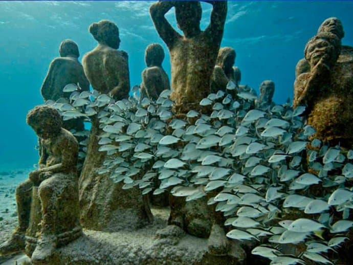 Diving MUSA Cancun Underwater Art Museum