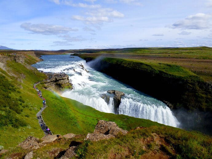 Iceland’s most popular waterfall - Gullfoss Waterfall