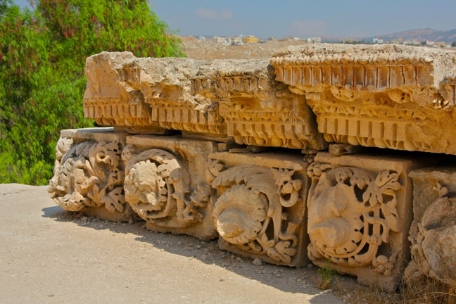 Intricate Details of the Jerash Ruins 