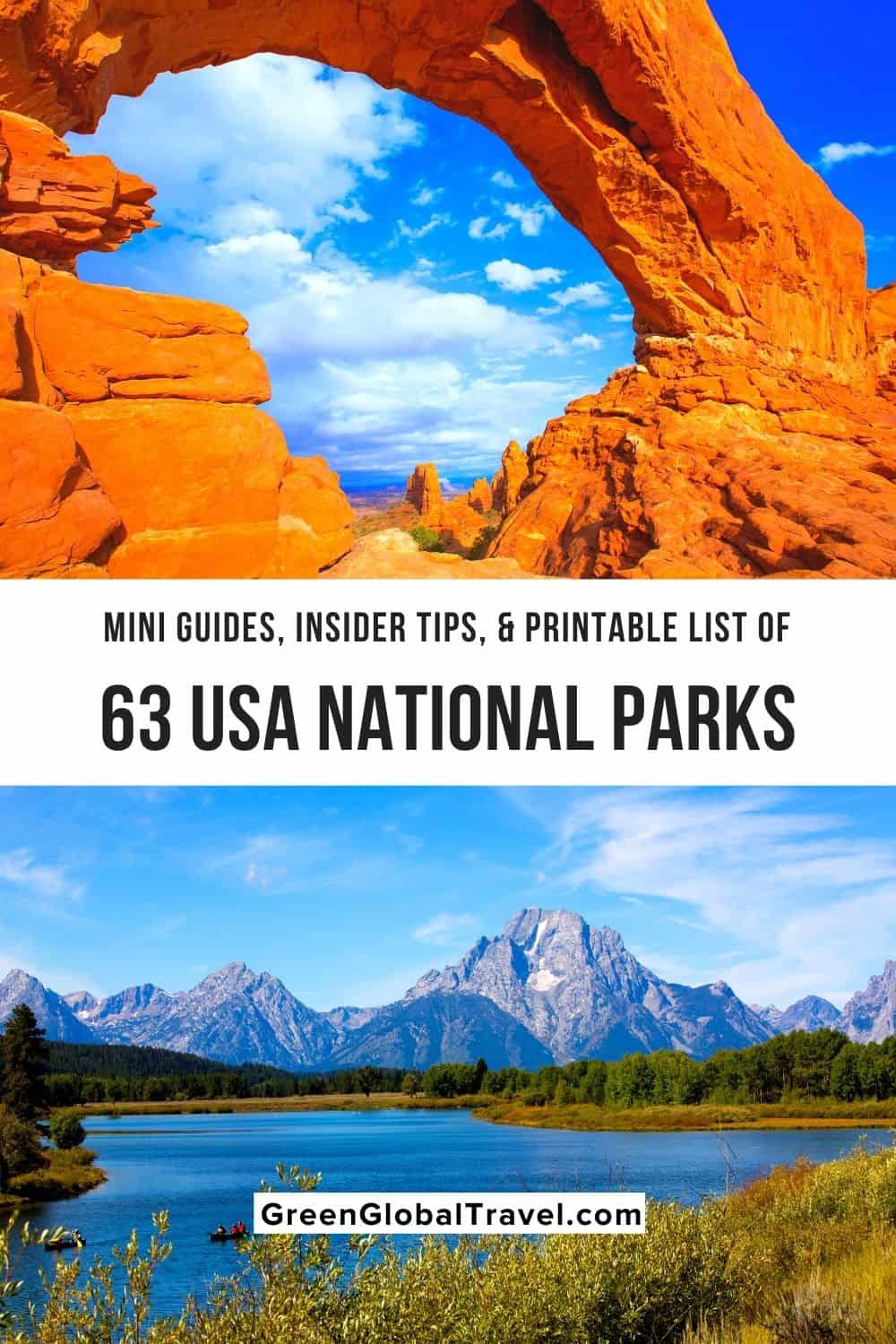 List of all 63 National Parks in the United States By State: including US National Parks Map, Printable National Park Checklist, Mini National Park Guides, FAQs & National Park Information. |National Parks United States | National Parks Map | National Parks USA | National Parks List