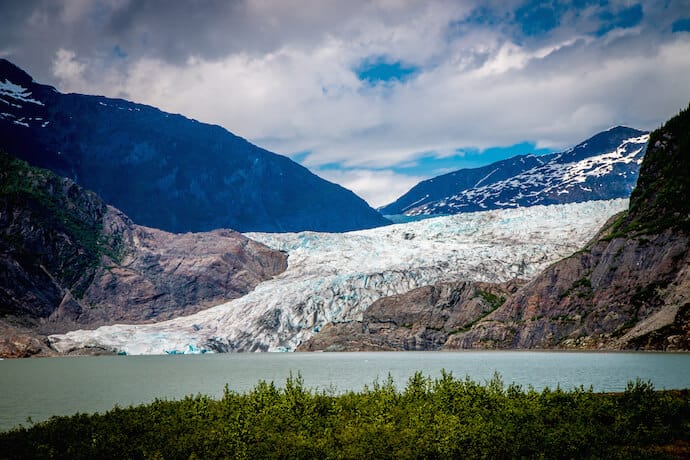 Mendenhall Glacier in Juneau, Alaska 