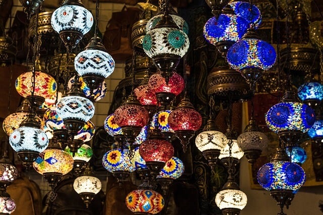 Not every country celebrates Christmas -Morocco lamps instead of Christmas Lights
