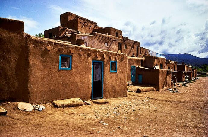 Taos Pueblo residential complex shows the Pueblo culture that UNESCO World Heritage protects