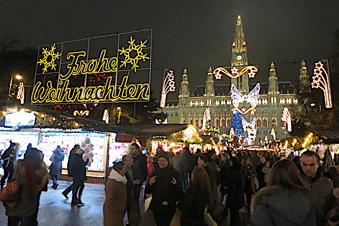 Best places in Europe for Christmas -Vienna Christmas World at Rathausplatz by Food Travelist