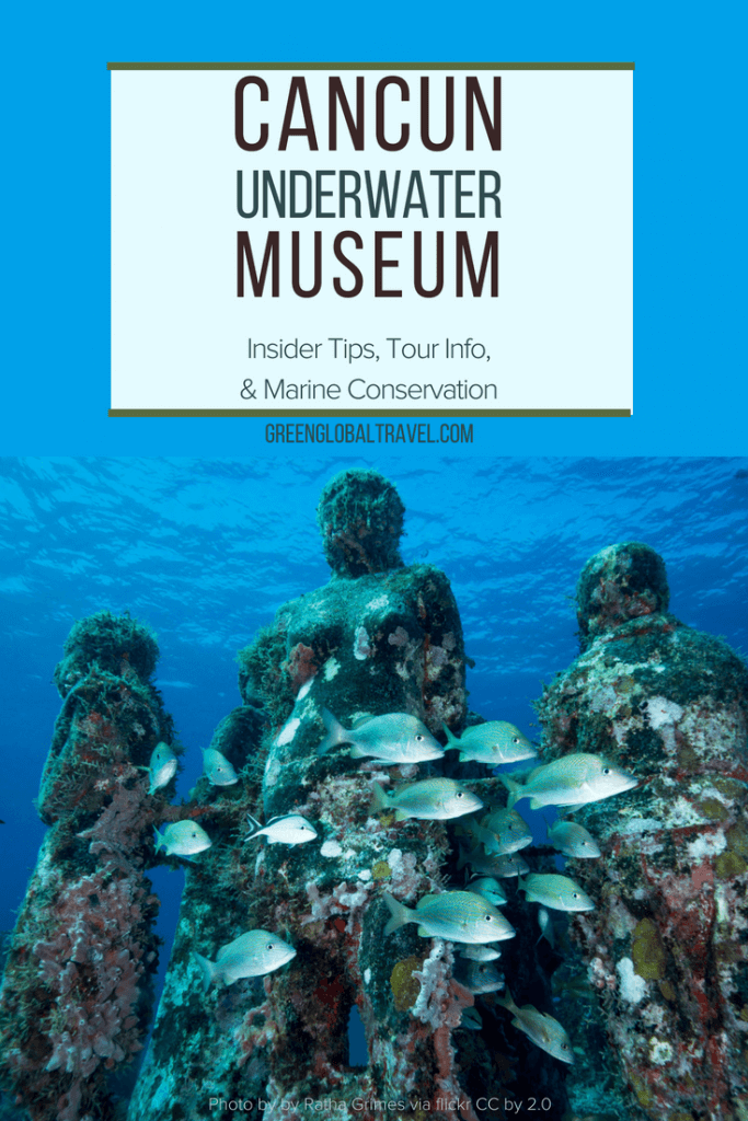 Cancun Underwater Museum Mexico: A look into Jason Decaires Taylor's Cancun Underwater Statues with inside tips on scuba diving vs snorkeling via @greenglobaltrvl | Cancun Underwater Museum Sculpture Garden | Cancun Underwater Museum Art | Cancun Underwater Museum Travel |