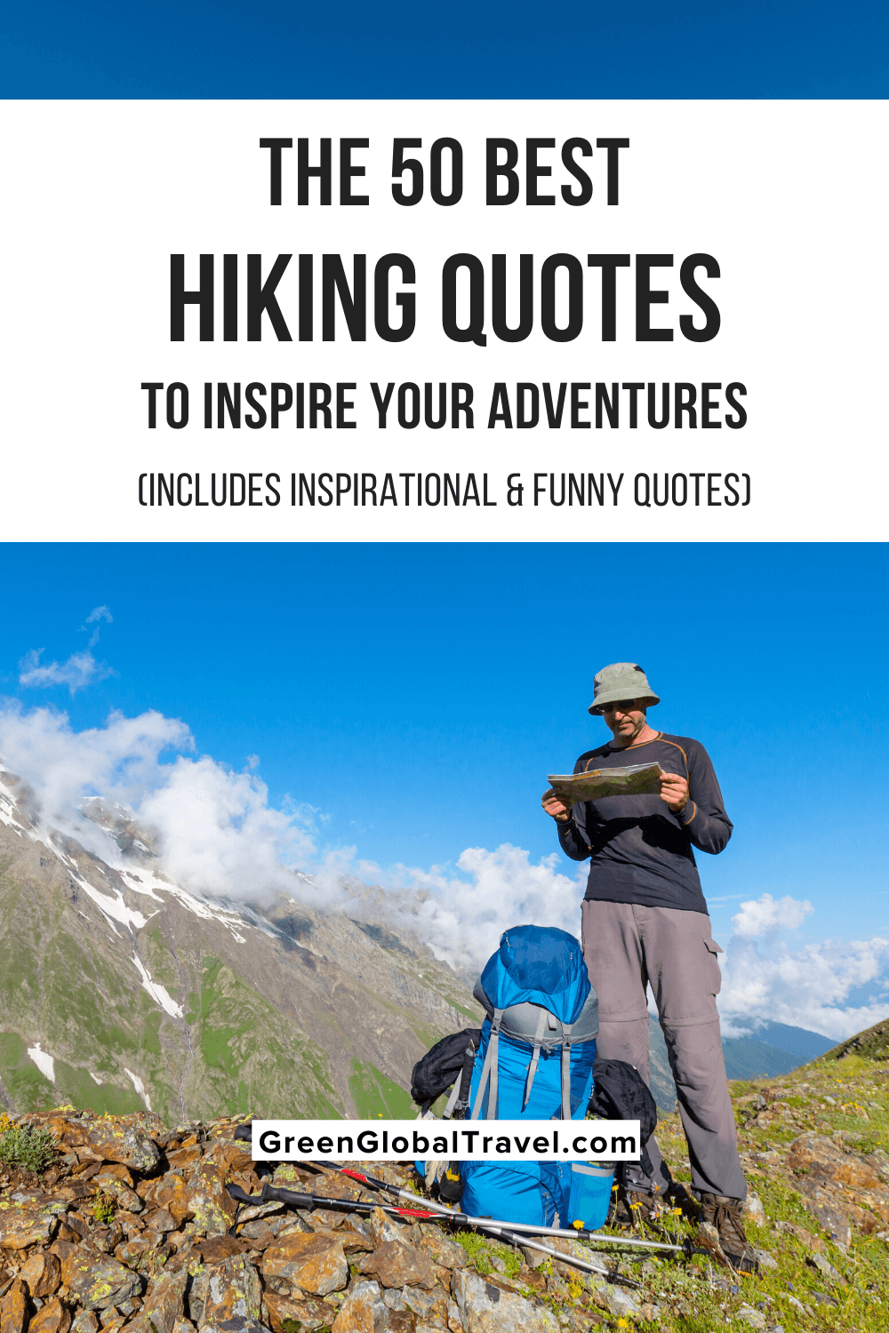 The 50 Best Hiking Quotes to Inspire Your Adventures includes funny hiking quotes, inspirational hiking quotes, and John Muir quotes on hiking. | quotes about hiking | hiking captions | hiking quotes funny | hiking funny quotes | funny quotes about hiking | hiking instagram captions | funny hiking captions | trekking captions | hiking with friends quotes | hiking quotes for instagram | caption for hiking | mountain hiking quotes | inspiring hiking quotes | quotes about hiking mountains |